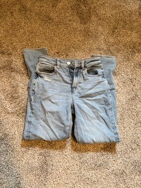 American Eagle Outfitters Light Blue Straight Leg Jeans